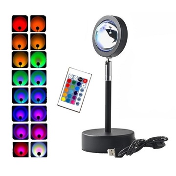Lampka projektor Sunset Lamp RGB 23,5CM
