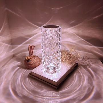 Хрустальная прикроватная лампа, микс цветов светодиодов, сенсорный + пульт дистанционного управления АКЦИЯ