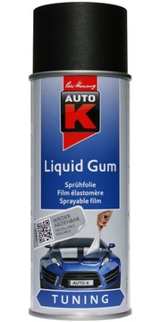 AUTO-K GUMA FOLIA W SPRAYU CZARNY MAT 400ML