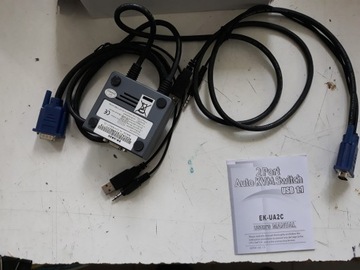 Edimax EK-UA2C przełącznik KVM 2xUSB audio VGA