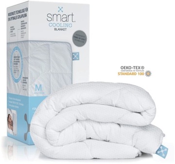 smart Cooling Kołdra chłodząca całoroczna koc 200 x 135 cm M biały 1,8 kg