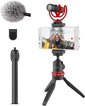 Boya BY-VG330 - uniwersalny zestaw video do smartfona, TRS / TRRS 3.5mm