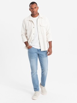 Spodnie męskie jeansowe OM-PADP-0110 light jeans M defekt