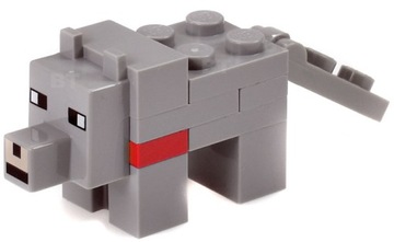 LEGO Minecraft Figurka wilk / pies ORYGINAŁ red