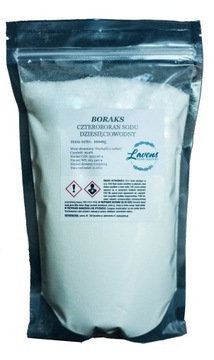 BORAKS CZTEROBORAN SODU, 99,9% CZYSTOŚĆ, BORAX 1KG