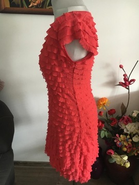 c&a czerwona sukienka hiszpanka mini M