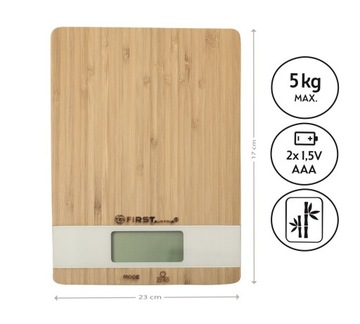 Кухонные весы BAMBOO 5кг/1г FIRST AUSTRIA