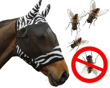 Maska przeciwowadowa dla konia ZEBRA roz. Full