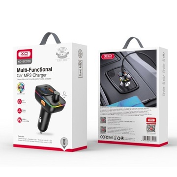 TRANSMITER FM BEZPRZEWODOWY DO ROZMÓW I MUZYKI DO AUTA 12V-24V BLUETOOTH