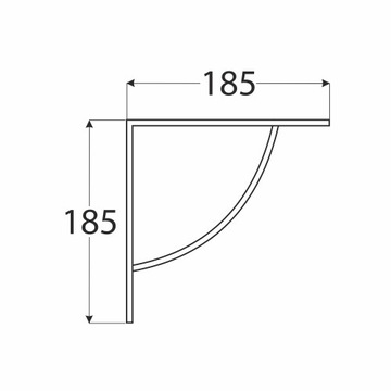 Кронштейн-кронштейн для полок 185х185 мм