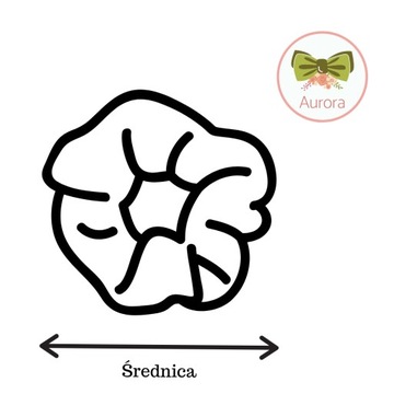 (aurora) G300w GUMKA FROTKA SCRUNCHIE, welur, ŁOSOSIOWA PUDROWA