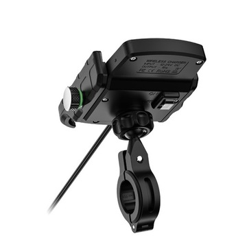 ДЕРЖАТЕЛЬ ДЛЯ ТЕЛЕФОНА НА МОТОЦИКЛЕ QI ЗАРЯДНОЕ УСТРОЙСТВО 12/24 В