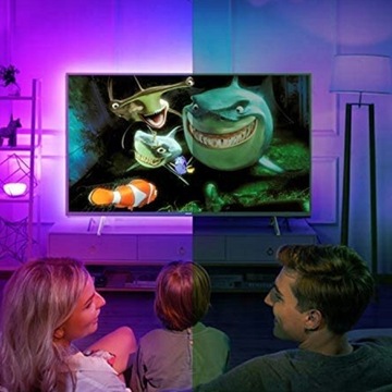 ЦВЕТНАЯ СВЕТОДИОДНАЯ ЛЕНТА ДЛЯ ТЕЛЕВИЗОРА USB RGB СВЕТОДИОДНАЯ ПОДСВЕТКА 3М 5В + СВЕТОДИОДНЫЙ ПУЛЬТ ДИСТАНЦИОННОГО УПРАВЛЕНИЯ