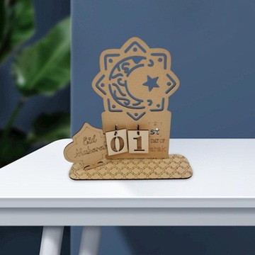 Рамадан Адвент Календарь Украшение Пустой Резной Центральный Элемент Луна Звезда