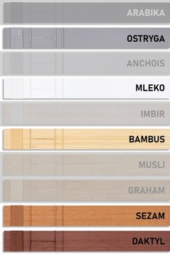 Żaluzje Bambusowe na wymiar CLICKY Flip 50mm 240x70cm