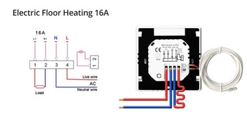 КОМНАТНЫЙ ЦИФРОВОЙ СВЕТОДИОДНЫЙ РЕГУЛЯТОР WIFI 16А TUYA