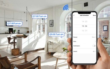Контроллер MOES TUYA Wi-Fi Smart Switch 10А, розетка MS-101
