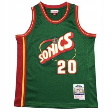 Новые баскетбольные майки Seattle Supersonics 20 Gary Payton 2022 с вышивкой