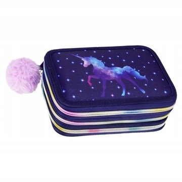 ШКОЛЬНАЯ СУМКА ДЛЯ ДЕВОЧКИ UNICORN GALAXY СУМКА-ПЕНКАС С ТРЕМЯ ОТДЕЛЕНИЯМИ