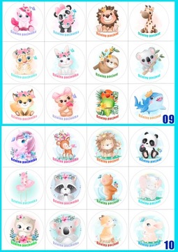 Наклейки детские BRAVE PATIENT 48 шт, размеры 4,5 см