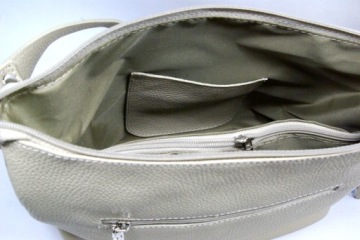 Итальянская кожаная сумка, экрю, экри, бежевый, кремовый