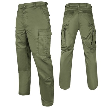 SPODNIE MĘSKIE BOJÓWKI WOJSKOWE WYTRZYMAŁE M65 BDU T/C MIL-TEC OLIWKOWE XL