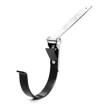 hak uchwyt 125 regulowany METALOWY rynny Bryza CZERŃ CZARNY
