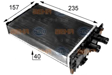 HELLA RADIÁTOR VW T4 90-03 ZADNÍ KABINY