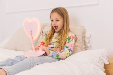 InnoGIO GIOperfect Pink Heart LED косметическое зеркало