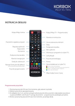 Пульт дистанционного управления KORBOX KS-Twig TV для декодеров KORBOX