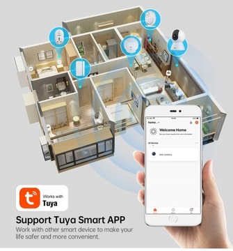 KERUI 1080P Tuya Smart Mini WiFi IP-камера для помещений