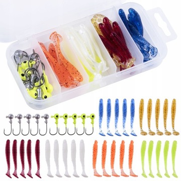 zestaw GUM PRZYNĘTY spinningowe GŁÓWKI 5cm 40szt
