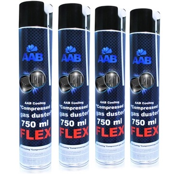 4x AABCOOLING SPRĘŻONE-POWIETRZE 750ml RURKA-60cm