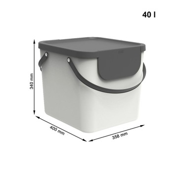 Комплект для переработки мусора ALBULA 2x40л, 2x25л