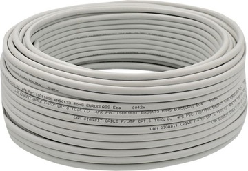 KABEL PRZEWÓD SIECIOWY SKRĘTKA KAT 6 FTP 100m