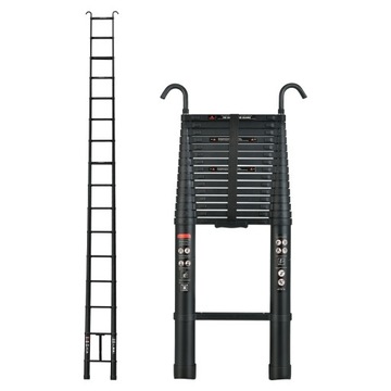 Телескопическая лестница 6,2 м с крюком, сталь, 150 кг.