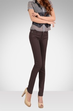 Spodnie Damskie Bawełniane Jeans 3266 86 cm Brąz