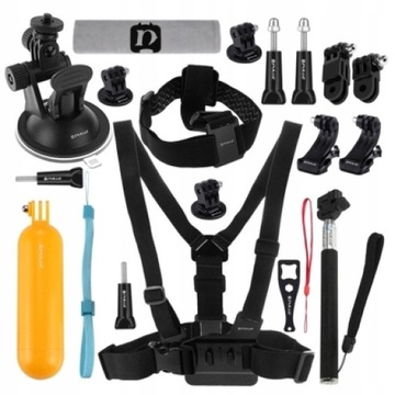 МОНТАЖНЫЙ НАБОР 20 В 1 АКСЕССУАРЫ ДЛЯ КАМЕР GOPRO HERO 12 11 10 9 8 XIAOMI YI 4K