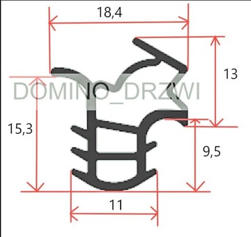 USZCZELKA DO OŚCIEŻNICY METALOWEJ WIELU MODELI DRZWI BIAŁA WYSOKA