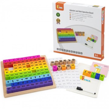 VIGA Matematyczna Tablica Operacyjna z Literami, C