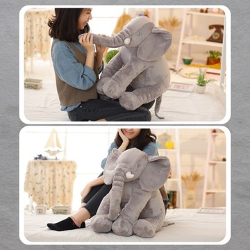 ПЛЮШЕВАЯ ПОДУШКА СЛОН, БОЛЬШАЯ ПЛЮШЕВАЯ ИГРУШКА, МЯГКИЙ СЛОН, МЕДВЕДЬ, 60см