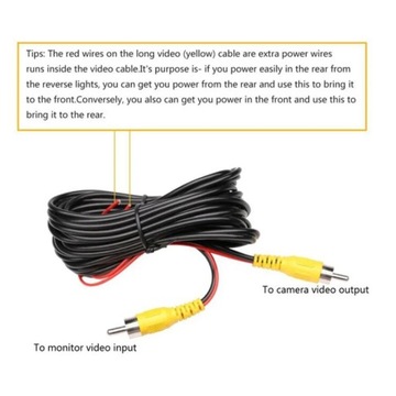 Видеокабель RCA 6/10/15 м для адаптера камеры заднего вида автомобиля