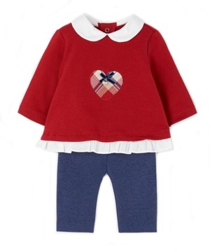 MALUDEK KOMPLET DRES DLA DZIEWZYNKI MAYORAL 1-2 MIES 60 CM