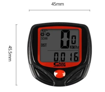 Водонепроницаемый ЖК-дисплей ВЕЛОСИПЕДНЫЙ СЧЕТЧИК СКОРОСТИ, ПРОБЕГ ЧАСЫ 14 ФУНКЦИЙ