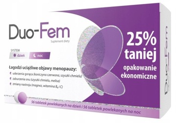 DUO-FEM 56 tabl DZIEŃ+56 tabl NOC MENOPAUZA DUOFEM