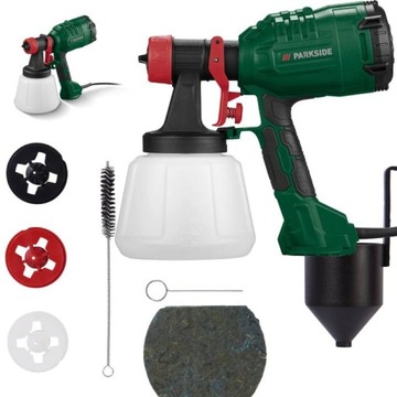 PARKSIDE PISTOLET NATRYSKOWY 450 B1 450 W 4 DYSZE 1,2L POJEMNIK NAJNOWSZY
