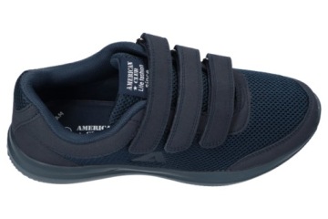 AMERICAN CLUB WT33 ЛЕГКИЕ ДЫШАЩИЕ СПОРТИВНЫЕ КРОССОВКИ НА ЛИПУЧКЕ, ТЕМНО-СИНИЙ 43