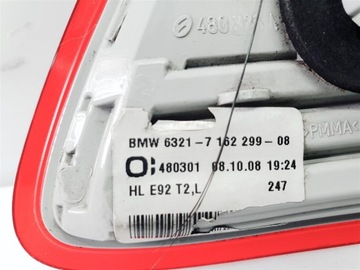 BMW 3 E92 COUPE 06R+ LEVÝ SVĚTLO ZADNÍ W KRYT LED ORIG EU !