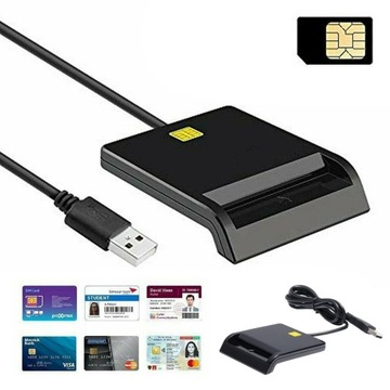 CZYTNIK KART CHIPOWY BRELOKÓW DO E-DOWODU USB 2.0