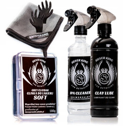 Лак для ногтей Глина Мягкая смазка IPA Микрофибра Silver King Gloves